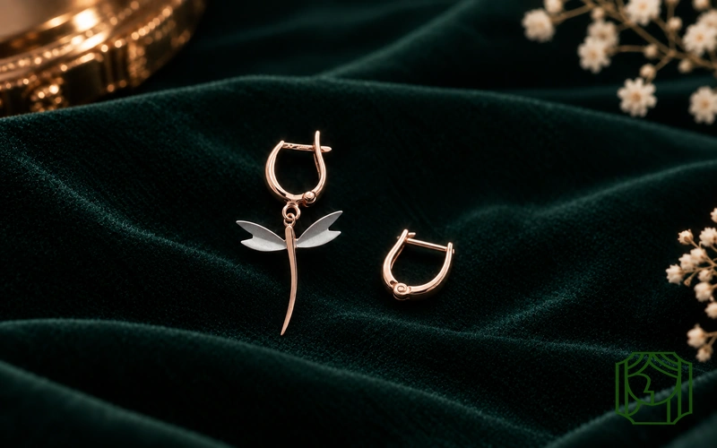 قفل گوشواره U شکل طلا و ساختار خمیده آن