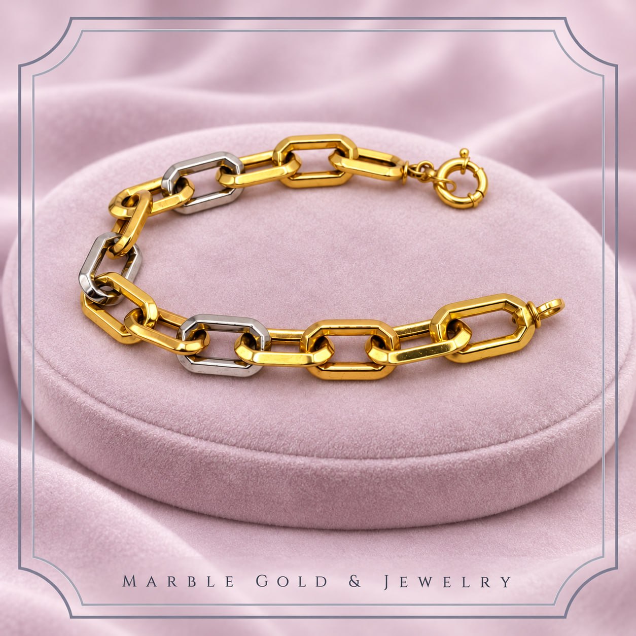 دستبند طرح هرمس سه رنگ